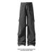 Men's Clothing Pleated Cargo Jeans Unique Design Versatile Curved Blade Loose Fit Retro Slimming Wide Leg Trousers_mkmklike.com