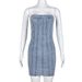Casual Sexy Denim Summer Dress Outfits 2025 Women Clothing Jeans Tube Backless Bodycon Party Short Dress Women Petite Elegant_mkmklike.com