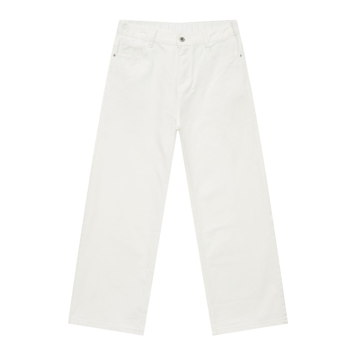 Nirben Denim | Basic Walking Volume, Ten Colors Can Be Selected, Loose Semi-elastic Waist Loose Straight Denim Trousers_mkmklike.com