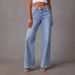 Women's High Waist Flared Denim Jeans - Vintage Washed Cotton Stretch Comfortable Casual Pants For Daily Wear_mkmklike.com