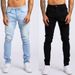 Men's Slim Fit High Waist Stretch Jeans - Retro Black Denim Pants For Casual & Streetwear Breathable & Durable_mkmklike.com