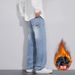 Loose Straight Jeans Men's And Women's Clothing Washed Wide-leg Trousers Spring And Autumn New American Retro Boys Pants_mkmklike.com