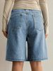 K Vintage Denim Shorts For Women, High Waisted, Loose Fitting, Straight Leg, A-line Wide Leg, Mid Length Shorts, Cropped Pants_mkmklike.com
