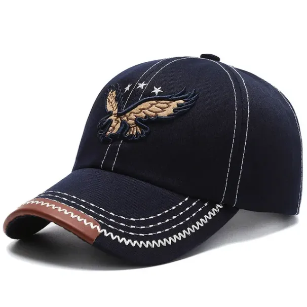 Hot Sale Hats Men'S And Women'S Four-Season Shade Baseball Cap Eagle Embroidery Korean Version Trendy Casual Couple Sunscreen Sun_mkmklike.com