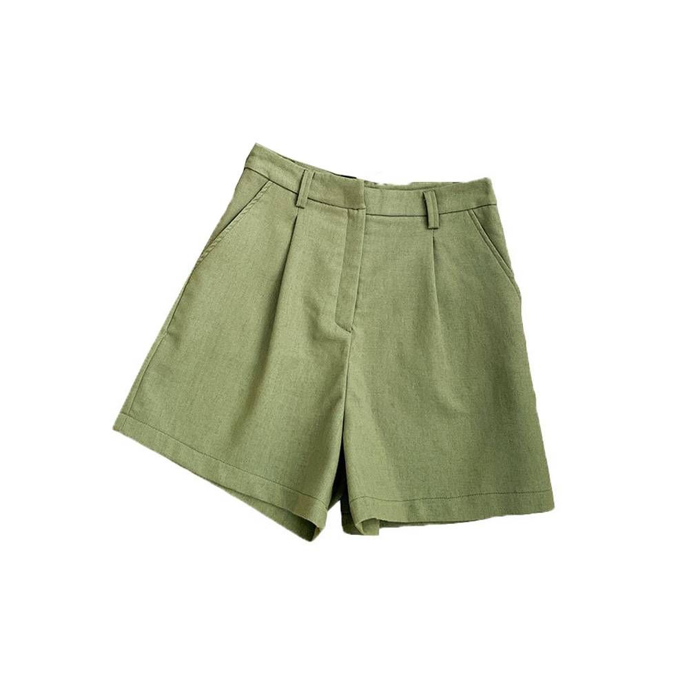 Women's Clothing Sleeveless V-neck Sleeveless Button Suit Short Vest Shorts Suit _mkmklike.com