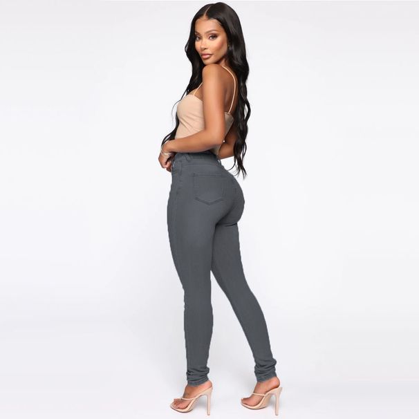 Women's High Waist Skinny Jeans - Butt Lifting Stretch Denim Pants For Curvy Fit (Black, Gray, Light Blue, Dark Blue)_mkmklike.com