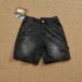 Vintage Distressed Workwear Shorts - Faded Paint Splatter & Raw Hem Cargo Pants For Men, American Lumberjack Style_mkmklike.com
