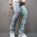 Men's Clothing Bootcut Embroidery Fashionable Leggings_mkmklike.com