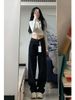 New High-waisted Black Jeans For Women 2023, Popular Slim-fit, Loose, Versatile Straight-leg Denim Pants, Vintage Style_mkmklike.com