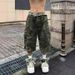 Men's Clothing High Street Camouflage Capri Jeans Trendy Washed Distressed Loose Fit American Style Ripped Workwear For Men And Women_mkmklike.com