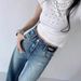 Women's Clothing Spring New Light Luxury Hot Diamond High Quality Jeans Stylish Gradient High Narrow Straight Pants_mkmklike.com