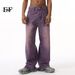 EF JEANS | 2024 New American Personality Retro Old Gradual Change Purple Loose Wide Leg Jeans Men And Women_mkmklike.com