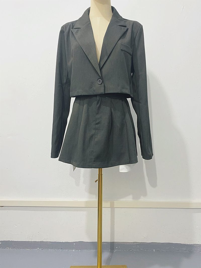 Women's Clothing ins style autumn new suit fashionable high waist slim temperament two piece suit_mkmklike.com