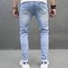 Men's Clothing Jeans Small Feet Tight Cotton Stretch Men's Jeans_mkmklike.com