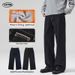 LKTM Men's Thick Raw Denim Jeans Fleece Lined Colorfast Clean Fit Autumn Winter Versatile Long Trousers_mkmklike.com