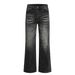 Men's Casual Black Straight Leg Trousers Mid Waist Washed Whiskered Loose Fit High Street Style Trendy Flared Pants_mkmklike.com
