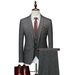 3pcs men's clothing check slim casual suit blazer set_mkmklike.com