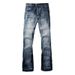 Men's Loose Straight Leg Jeans American Hand Painted Graffiti Fashionable Print Casual Retro Men's Pants_mkmklike.com