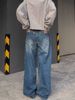 Men's Clothing Unisex Retro Studded Jeans High Street Style Loose Fit Straight Leg Casual Pants For Formal & Casual_mkmklike.com