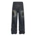 Men's Clothing Fashionable Brand, Stylish, Niche Design Pants, Hot Diamond Loose Straight Wide Leg Casual Jeans, Straight Pants For Men And Women_mkmklike.com