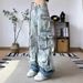 Women's Clothing New Street Style Large Pocket Design Washed Gradient Workwear Paratrooper Pants Casual Jeans_mkmklike.com