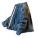 Trendy Men's Long Sleeved Loose Casual Spring Denim Jacket With Collar, Workwear Jacket, Light Blue Top, High-End_mkmklike.com