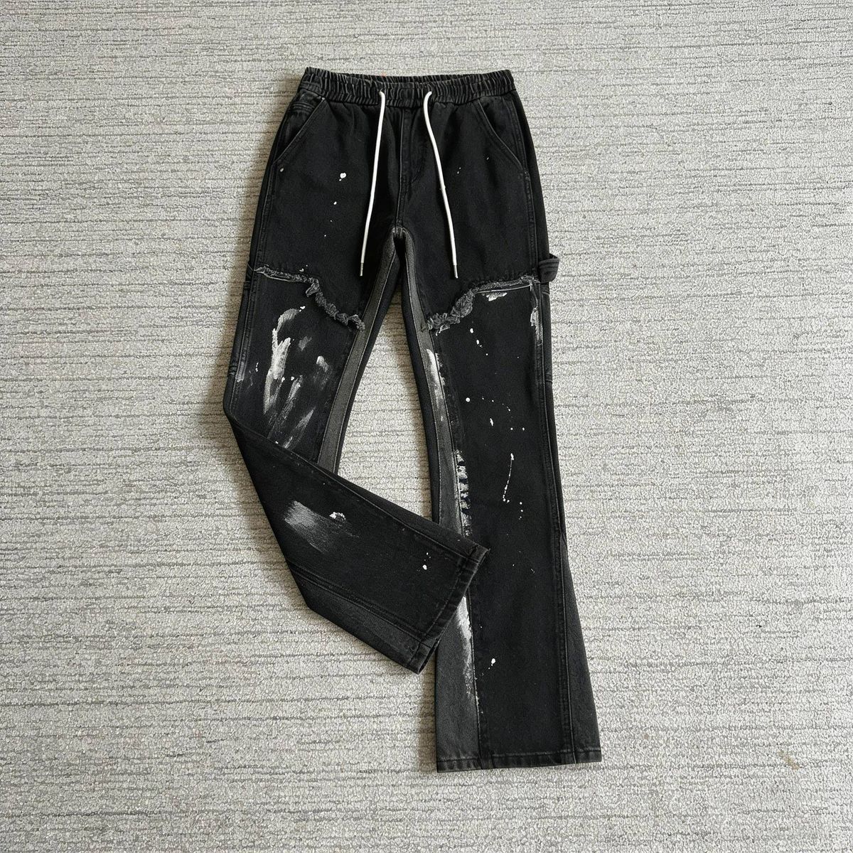 Men's Clothing Men's Autumn Fashion Slim Fit Stretch Jeans With Print - Street Style Mid-Rise Skinny Pants_mkmklike.com
