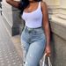 Women's Light Wash Ripped Jeans Loose Fit Straight Leg Casual Wide Leg Pants Cotton Spring/Autumn_mkmklike.com