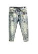 Men's Clothing Retro Splash Ink Straight Leg Jeans Washed Distressed High Street Pants_mkmklike.com