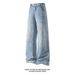 Men's American Deconstructed Denim | Curved Hem Straight-Leg Jeans | Oversized Washed Trousers | 90s Vintage Baggy Pants For Streetwear_mkmklike.com