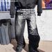 Men's Clothing American Style Loose Fit Jeans Retro Patterned Letter Print Gothic Harajuku Hip Hop Streetwear_mkmklike.com