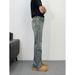 Men's Rhinestone Embellished Jeans – Distressed Washed Denim Pants With Star Studs, Streetwear Straight-Leg Fit (Blue)_mkmklike.com