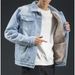 Loom Fleece-Lined Men's Korean Trendy Spring Auumn Handsome Denim New Casual Coa Workwear European And American Syle_mkmklike.com