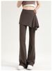Women's High-waisted Flared Yoga Pants With Butt-lifting Skirt, Two-piece Design, New Autumn And Winter Fitness_mkmklike.com