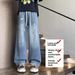 Men's Clothing Spring New American High Street Style Paint Splatter Denim Jeans Men's Straight Leg Pants_mkmklike.com