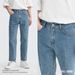 Men's Clothing Retro Nostalgic Versatile Simple Casual Nine Point Jeans For Men Loose Small Straight Trend_mkmklike.com