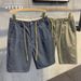 Men's Stretch Denim Shorts With Adjustable Drawstring - Summer 5-Inch Inseam Relaxed Fit Lightweight Casual (Sizes 28-36) Streetwear Essential_mkmklike.com