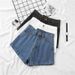 Women's Trendy Rolled up Denim Shorts Summer Thin A-Line Straight Leg Casual Wide Leg Hot Pants Hot Summer New_mkmklike.com