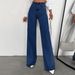 Vintage High-Waisted Straight Leg Jeans For Women – Classic Blue Denim Pants (XS-XXL, No Belt Needed)_mkmklike.com