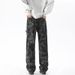 Men's Streetwear Camo Fleece-Lined Cargo Jeans – Oversized Straight Fit | Distressed Deconstructed Lumberjack Pants_mkmklike.com