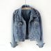 Chicco 2025 Women's Short Denim Jacket Ulzzang Beaded Pearl Loose Spring Autumn New Top_mkmklike.com