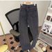 Retro American Jeans Loose Straight Leg Mid Waist Zipper Fly Cotton Stretch Casual Trendy Chic Black Khaki Light Blue For Spring Autumn_mkmklike.com