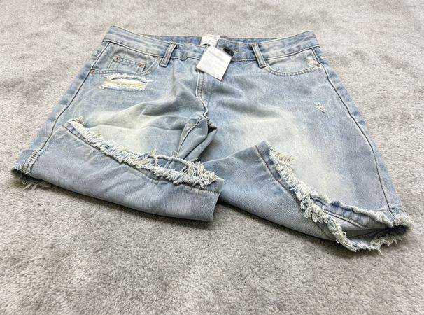 Men's Clothing Gothic Style Black Punk Washed Denim Shorts Men's Summer Street Hip Hop Ripped Shorts_mkmklike.com