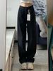 New High-waisted Black Jeans For Women 2023, Popular Slim-fit, Loose, Versatile Straight-leg Denim Pants, Vintage Style_mkmklike.com