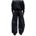 Men's Style Banana Jeans Black Flared Wide Leg High Street Curved Knife Style Mid Waist Slightly Stretchable_mkmklike.com