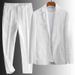 Men's Clothing 2026 New Simple Casual Linen Suit For Men Spring And Summer Thin Style Youth Korean Style Fashion Summer Loose Handsome Two-Piece Suit_mkmklike.com