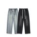 LKTM Men's Straight Leg Jeans Elastic Waist High Street Retro Loose Wide Leg Pants American Streetwear_mkmklike.com
