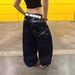 Plus Size Vintage American Embroidered High Waist Wide Leg Jeans For Women – Comfortable & Stylish Fall Winter Staple_mkmklike.com