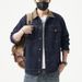 Spring New Large Size Men's Clothing Does Not Fade Primary Color Denim Jacket Jacket Men's Color Matching Lapel Original Cow Jacket_mkmklike.com