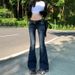 Vintage Low-Rise Flare Jeans For Women – Stretchy Bootcut Denim Pants With Extended Length (XS-XL, Retro Wash)_mkmklike.com
